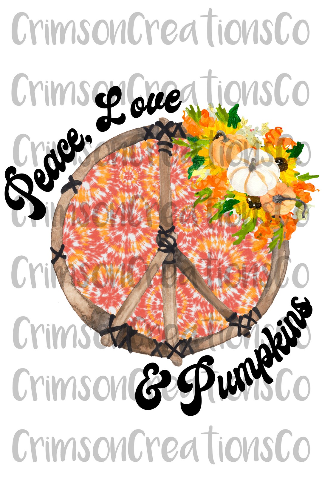 Peace Love and Pumpkins Sublimation Transfer Fall Etsy UK