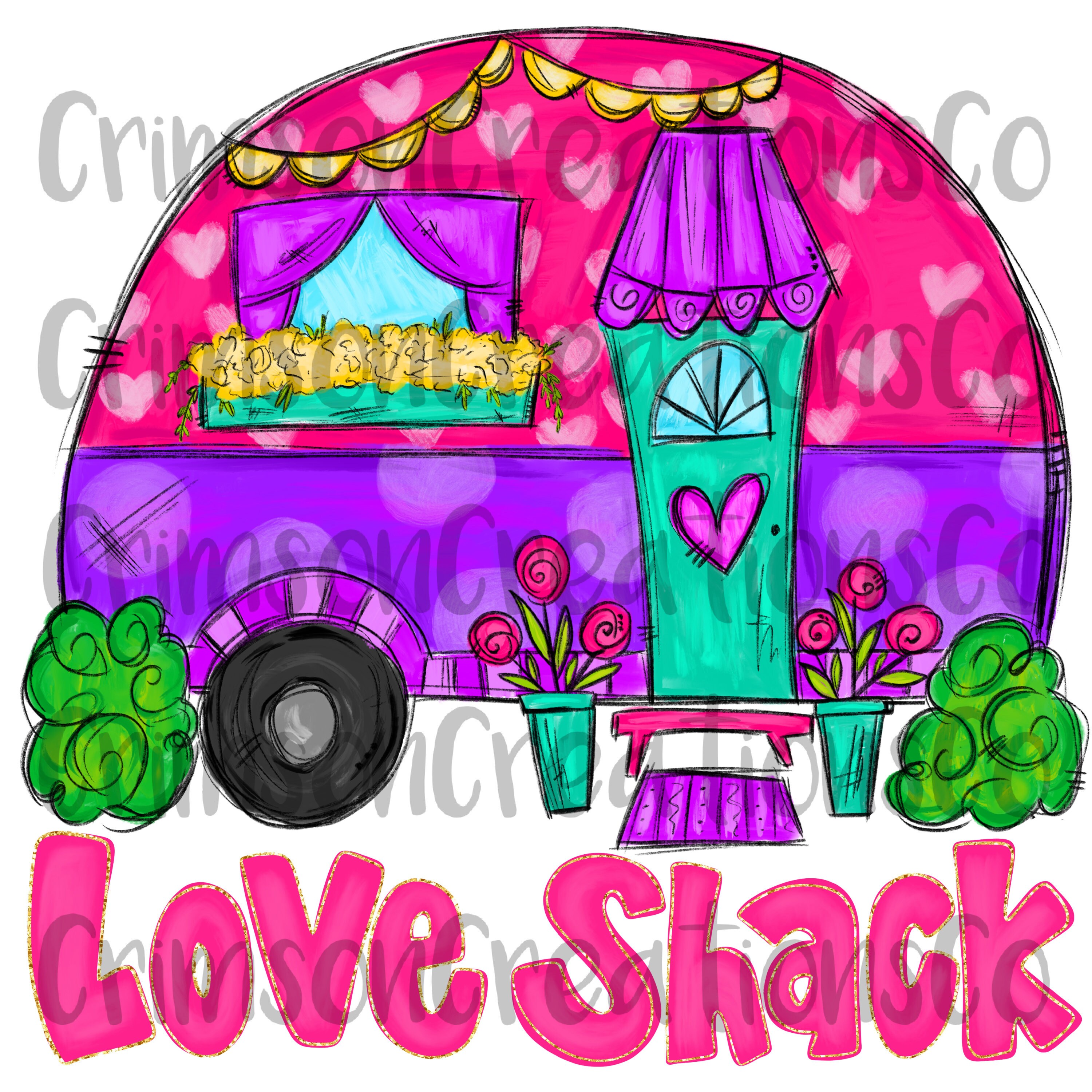 Love Shack Sublimation Transfer Valentine Camper Sublimation - Etsy Denmark