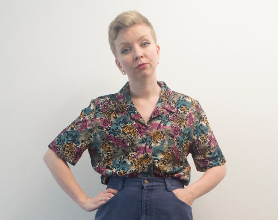 90s Claire McCardell Shirt S-M / Vintage Graphic P