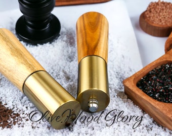 Salt and Pepper Mills Grinder Set of 1 w/ Ceramic mechanism & shaker, Great for Your Spices, Ground Pepper, Himalayan Or Sea Salts.
