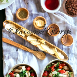 Elevate Your Dining Experience with Handcrafted Olivewood Dishes, bowls for Olive, Chips, Sauce, Oil, Vinegar Taste the Mediterranean Bliss!