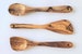 Olive Wood 3-piece Spoons set( spatula, regular spoon and spoon with edge for corners) Best for non stick pan, Teflon and cast iron 
