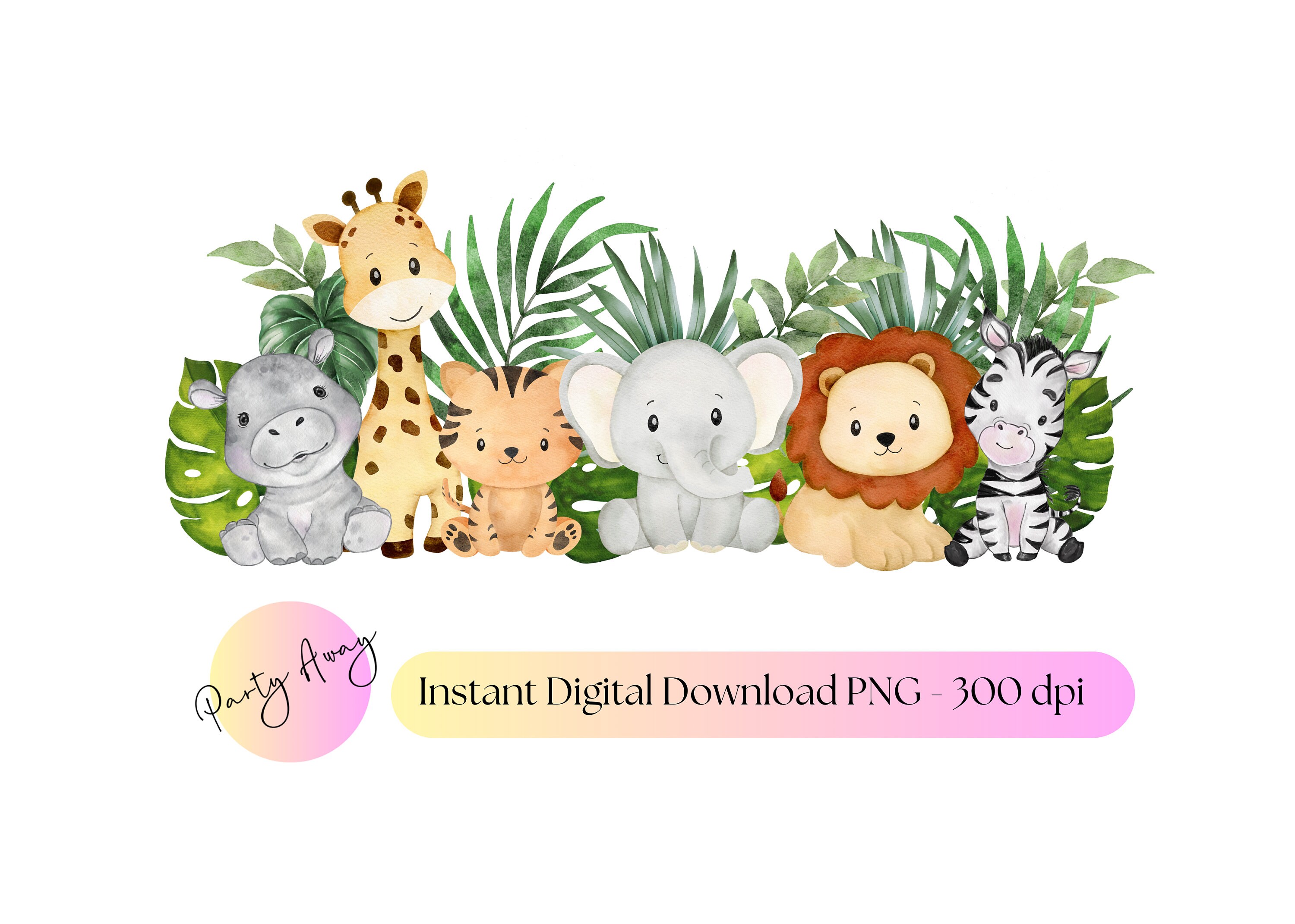 Zoo Animals Clipart Border