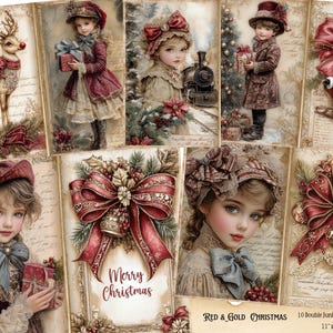 クリスマス ジャンク ジャーナル キット ミックス メディア クリスマス デジタル ペーパー クリスマス エフェメラ クリスマス ジャーナル ペーパー ビンテージ エフェメラ カード作り