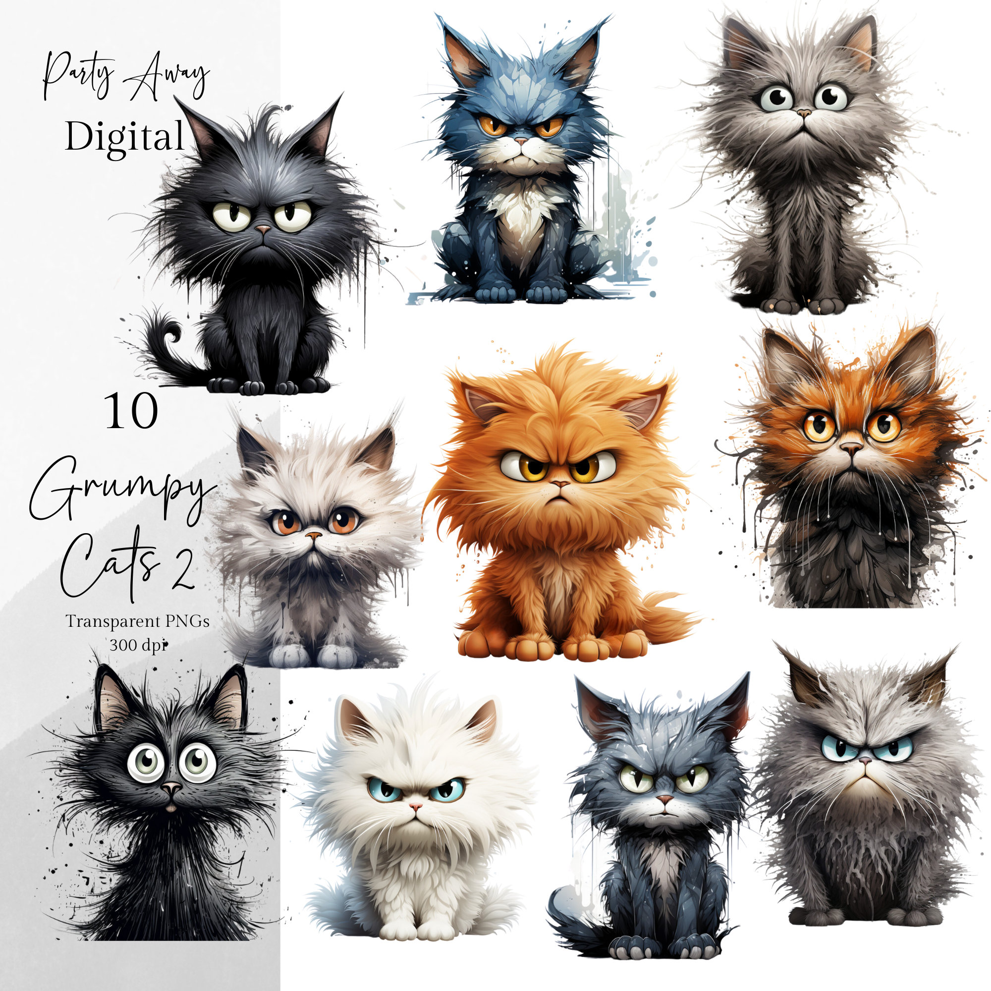 Angry Cat Art Print by Tummeow