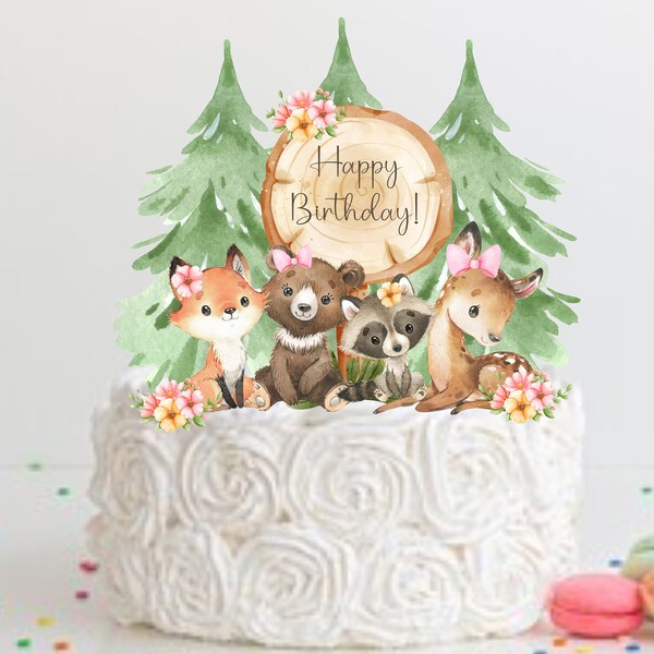 Woodland Cake Topper - Etsy