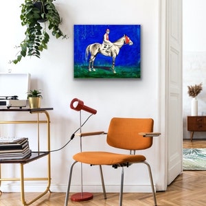 Seabiscuit Modern Horse Watercolor Painting Print image 5