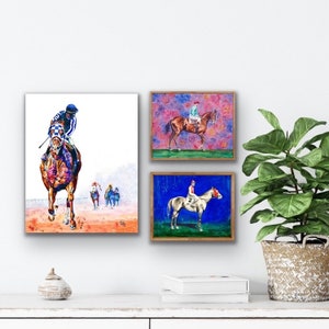 Seabiscuit Modern Horse Watercolor Painting Print image 7