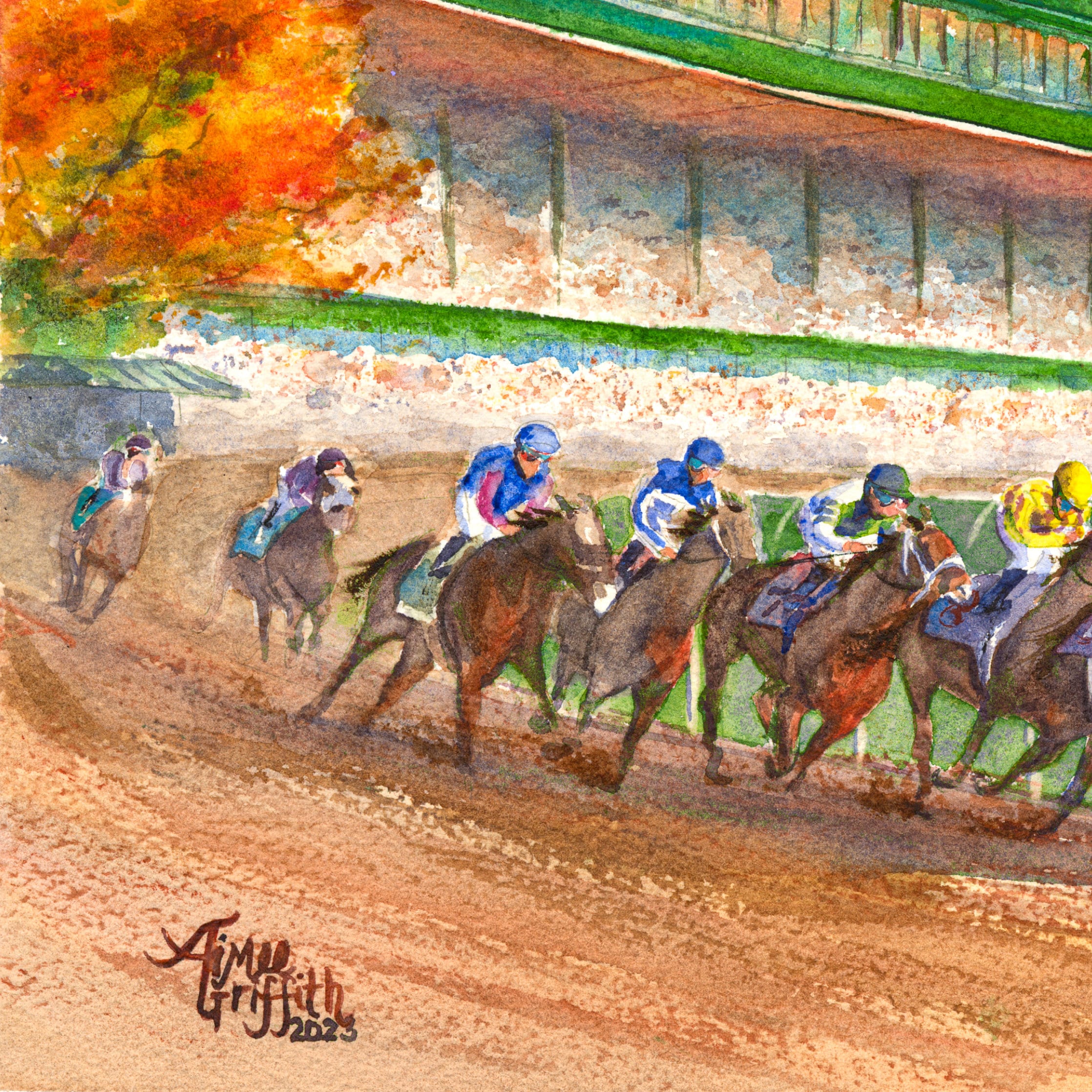 unframed fine art print keeneland horse races photography print