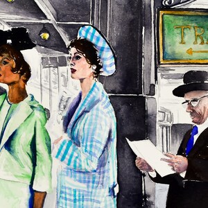 Place Your Bets: Vintage Ladies Horse Racing Art Print, Equestrian Style, Saratoga, Keeneland horse racing fashion image 9