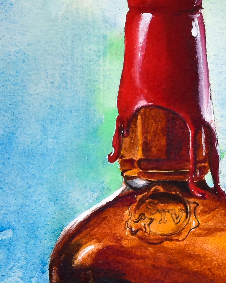 Maker&rsquo;s Mark bourbon bottle painting prints | Etsy