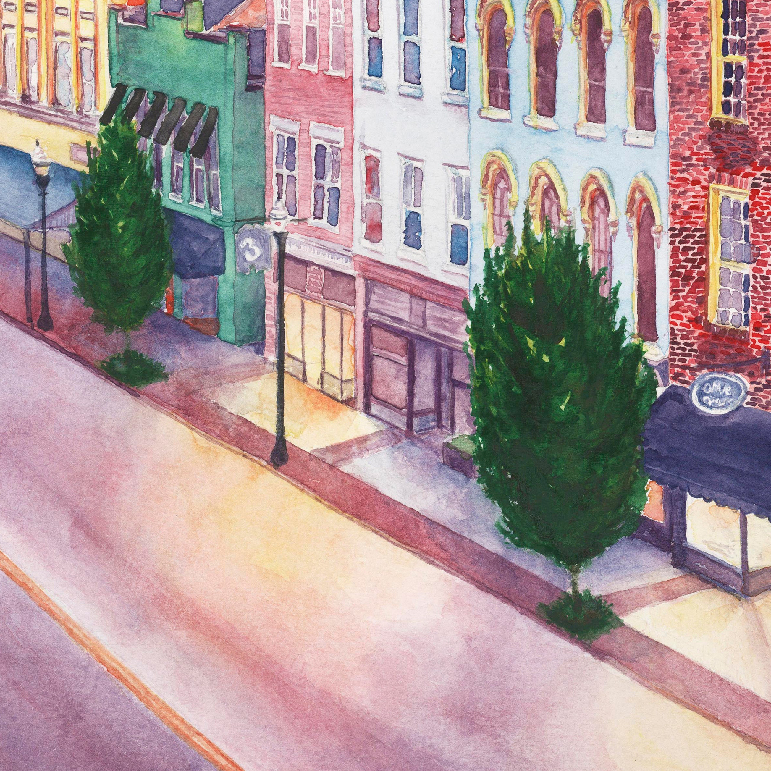 Bardstown Kentucky Art Print: Downtown Watercolor Painting - Etsy, image size:2607x2607