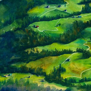Switzerland Swiss Alps Art Print Watercolor The Sound Of Music Landscape Etsy Switzerland Swiss Alps Art Print Watercolor The Sound Of Music Landscape Etsy