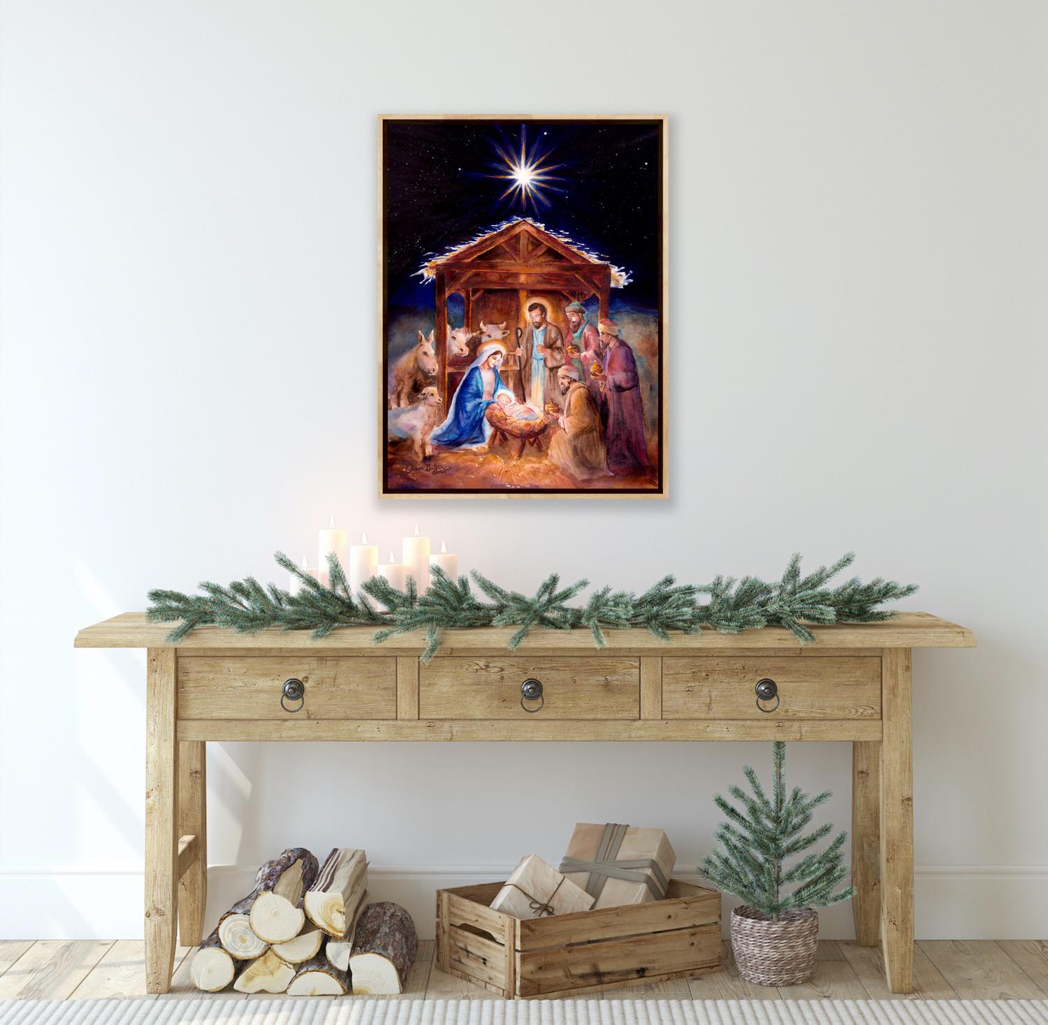 Nativity Christmas Art Print | Holy Family Watercolor | Heirloom ...
