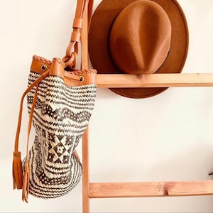 Rattan bag, Rattan backpack, Tribal, Tulum, Crossbody Shoulder Backpack, borneo bag, wicker backpack, ethnic backpack, Bali backpack