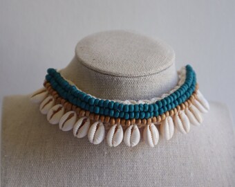 Tęczowy choker, Bransoletka z muszli plemiennych, Burning Man, Odzież festiwalowa, Odzież Burning Man damska, Akcesoria Rave, Odzież na festiwal muzyczny