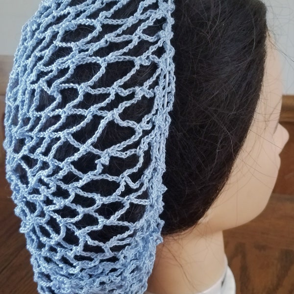 SNOOD or HAIR Net. Hand Crocheted. Civil War, Victorian, Renaissance 100% Cotton Many Colors