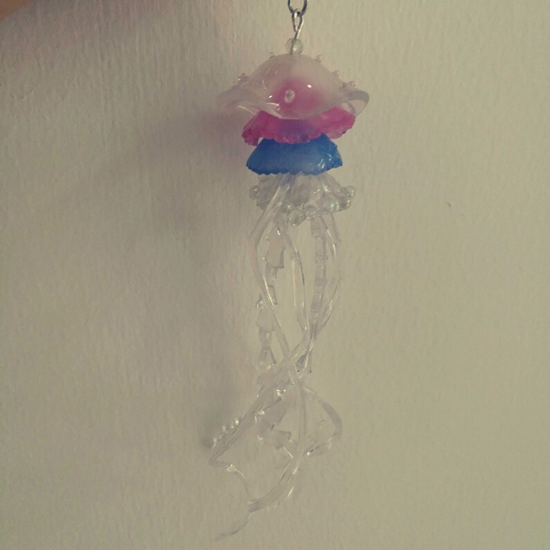 Handmade Jelly fish earrings-Ear hook or Ear Clip Jellyfish Earrings Jellyfish Earring