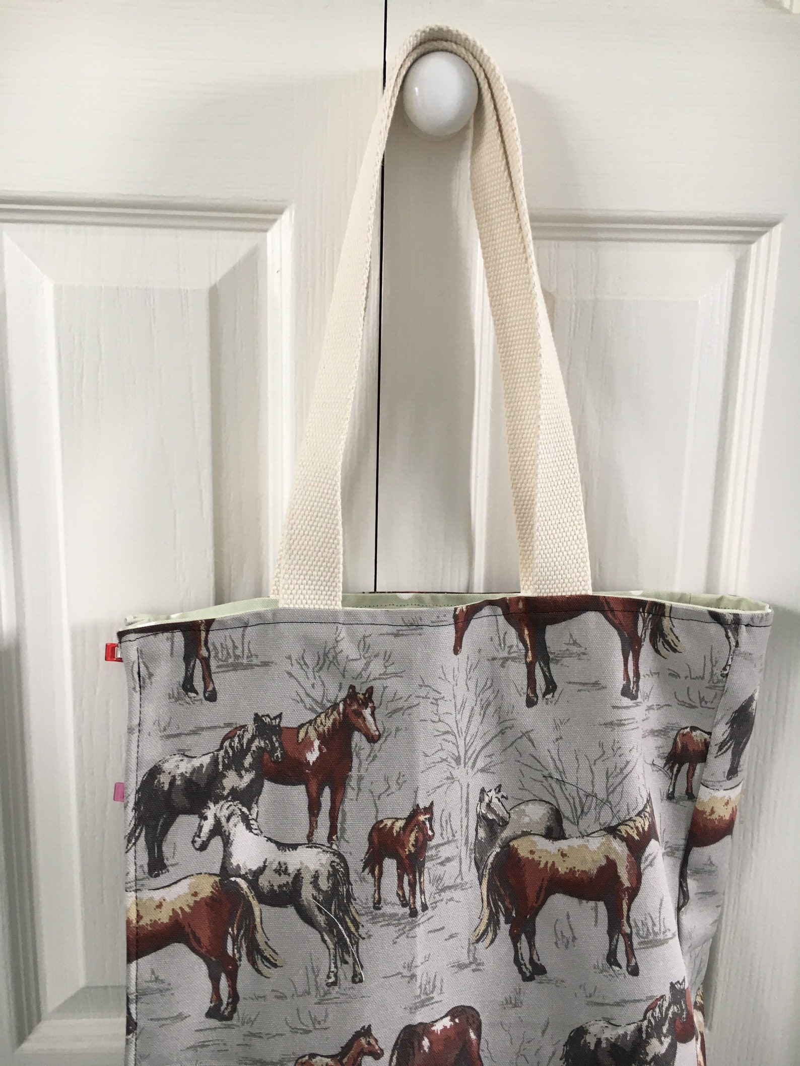 Horse print canvas tote bag Cath Kidston fabric ' Etsy