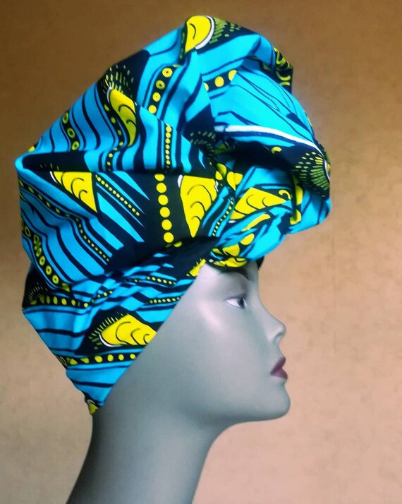 Headwrap/headdress/Turban wax/Headtie/African print headwrap/ankara headscarf/wax print headwrap/headscarf BEE 