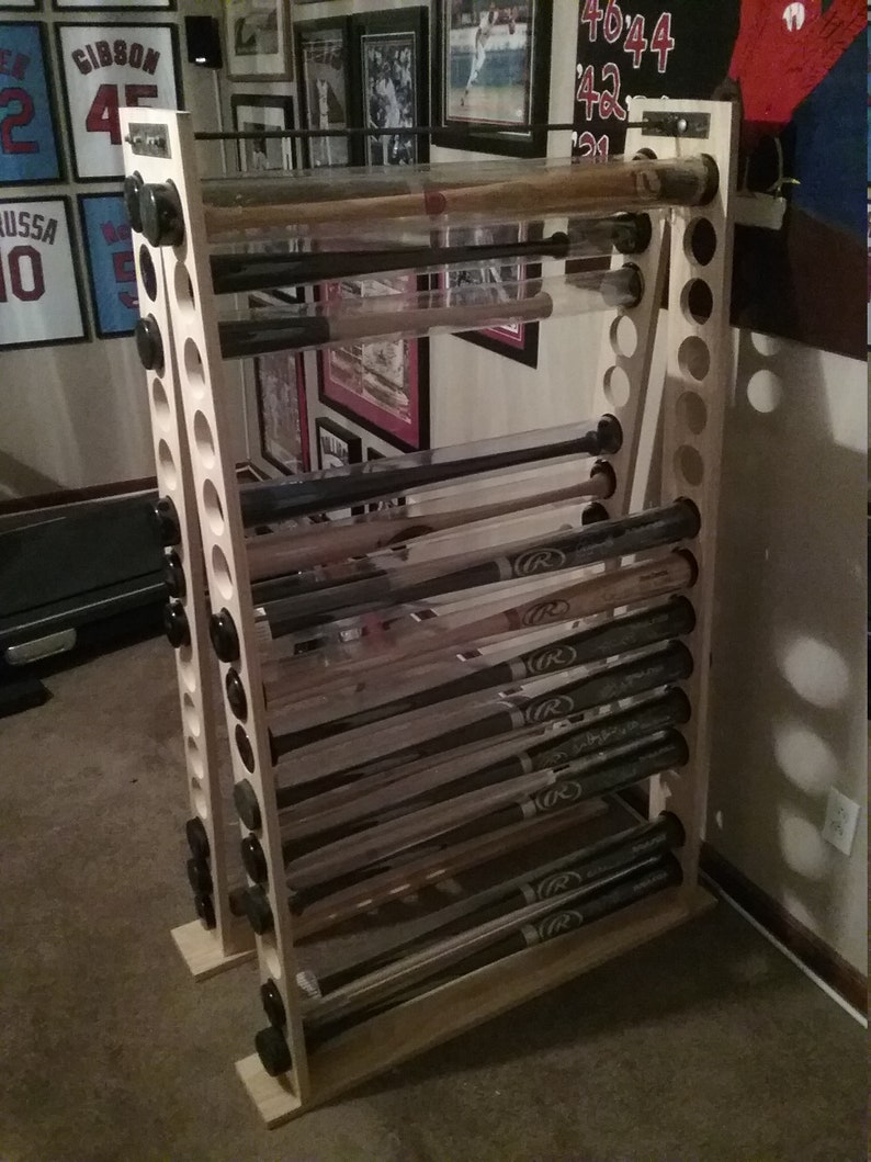 Store Bat Rack 30 Bat - Wood A-frame Baseball Bat Display Rack - Premium Pine - Etsy