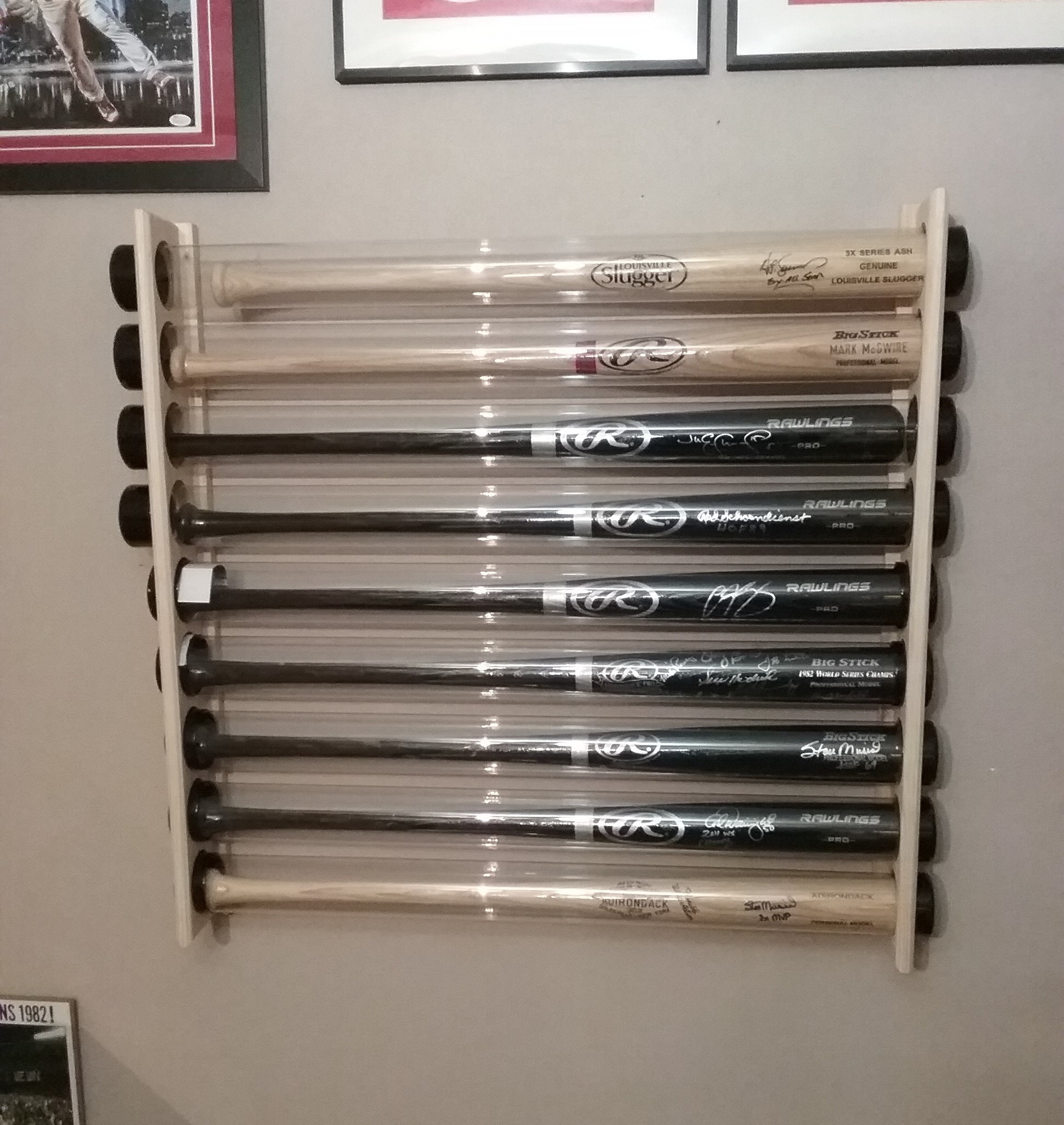 9bat Wood Baseball Bat Display Rack Premium Pine Wood - Etsy
