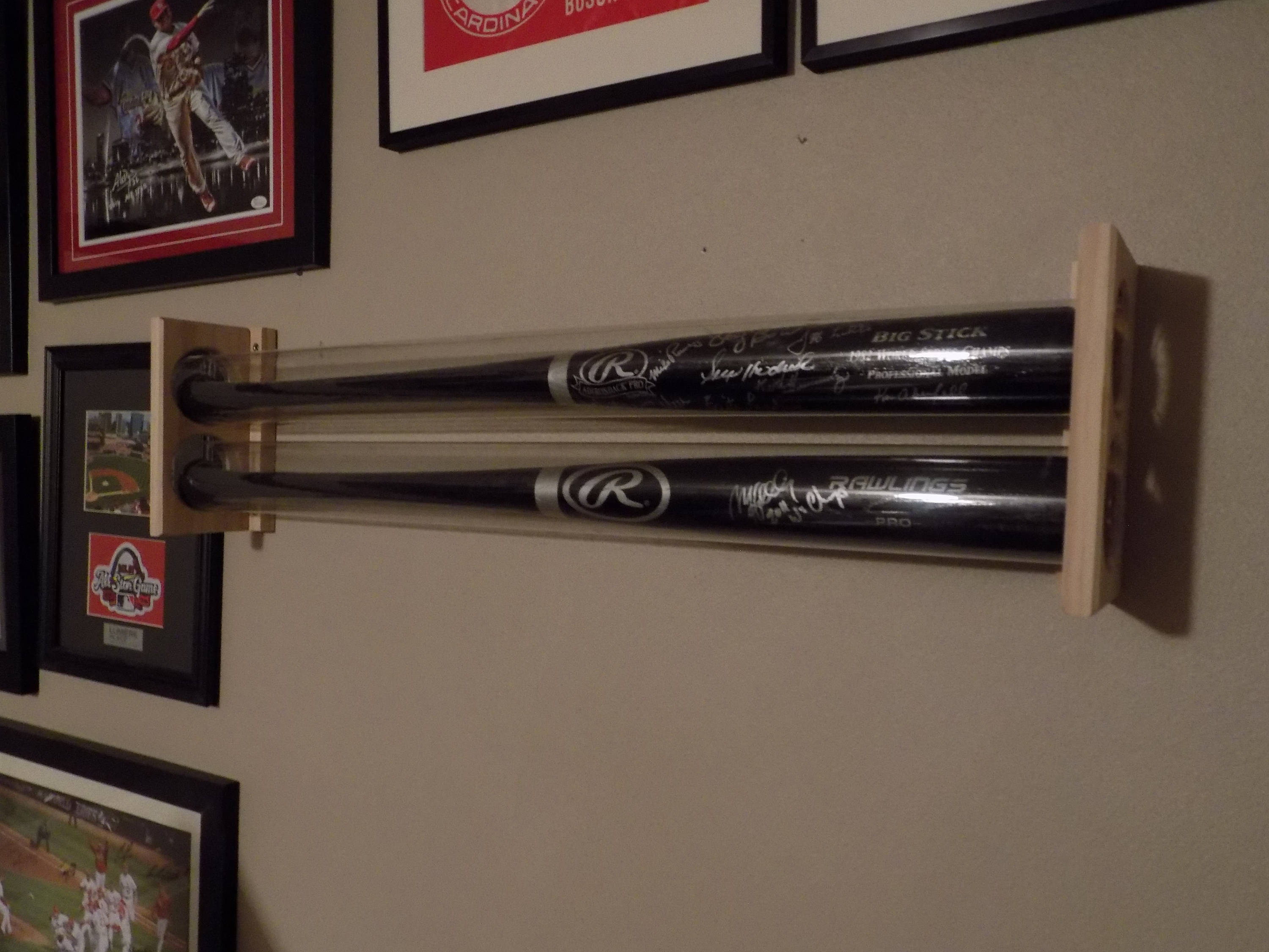 2bat Wood Baseball Bat Display Rack Premium Pine Wood Etsy UK