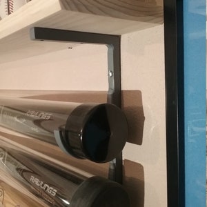 11bat Metal Baseball Bat Display Rack W/ Wood Baseball Display Shelf - Etsy