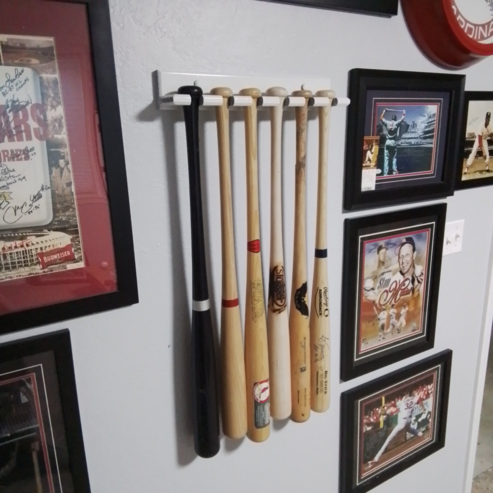Vertical Display Rack - Regular Baseball Bat Rack - Wood - Etsy