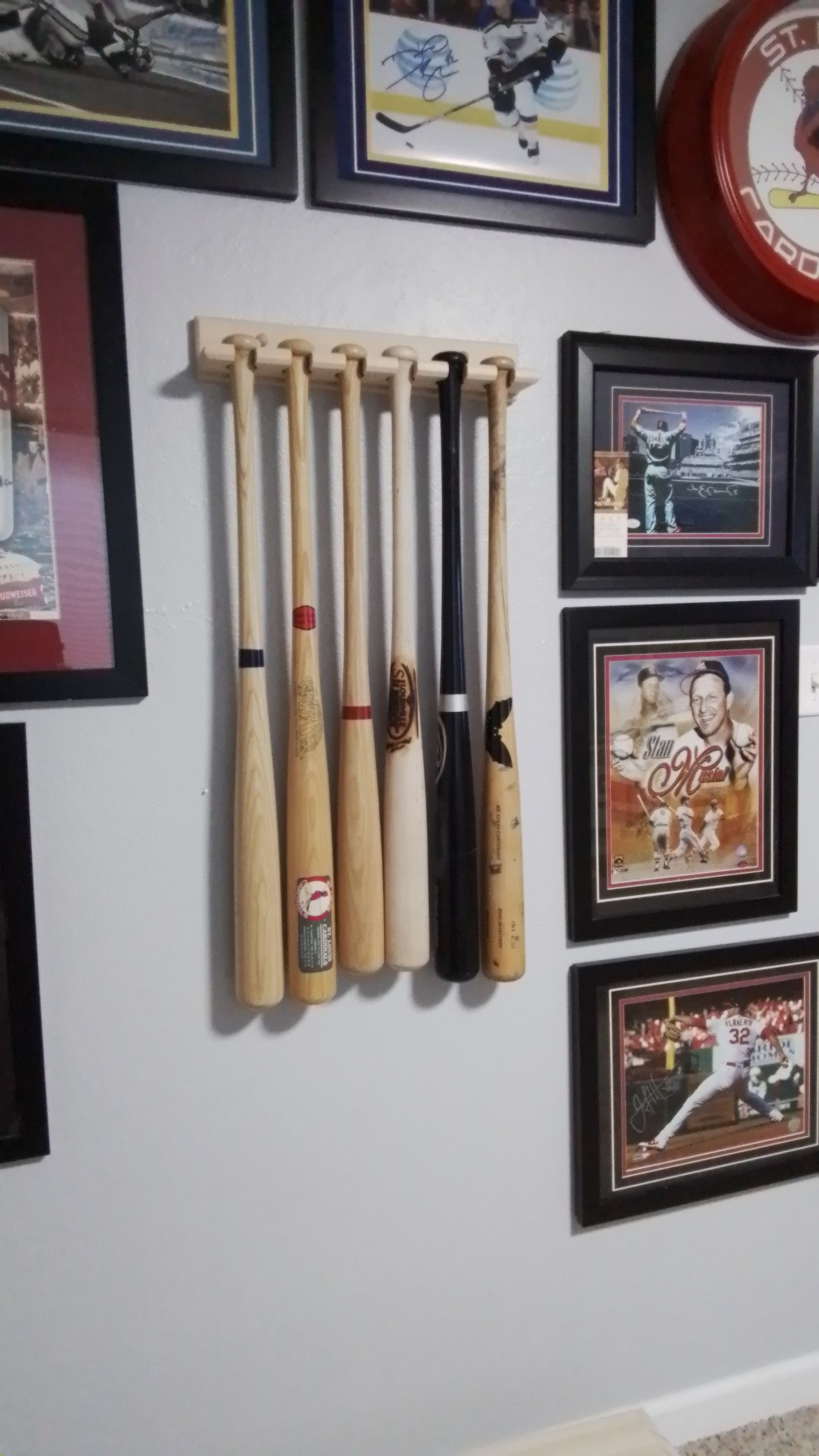 Vertical Display Rack - Regular Baseball Bat Rack - Wood - Etsy