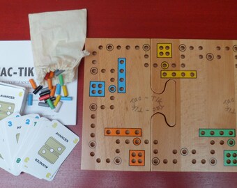Jeu De Société Tac-Tik En Bois – Plateau Modulable – 2 à 8 Joueurs – Stratégie – Fabriqué En France