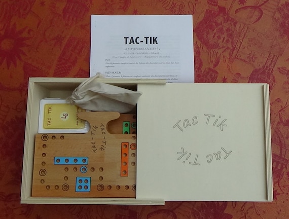 Jeu de TAC☆TIK en bois, plateau modulable pour 2, 3, 4 ou 6 joueurs ( toc  tock )