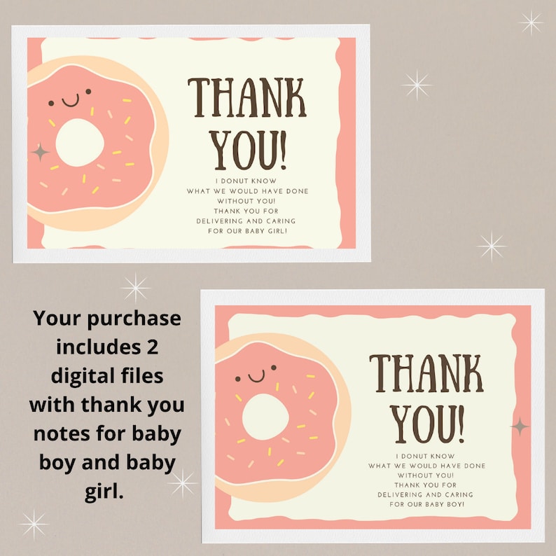 Printable Thank You Note for Labor and Delivery Nurses and Etsy