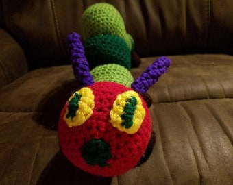 Handmade Very Hungry Caterpillar inspired stuffed animal