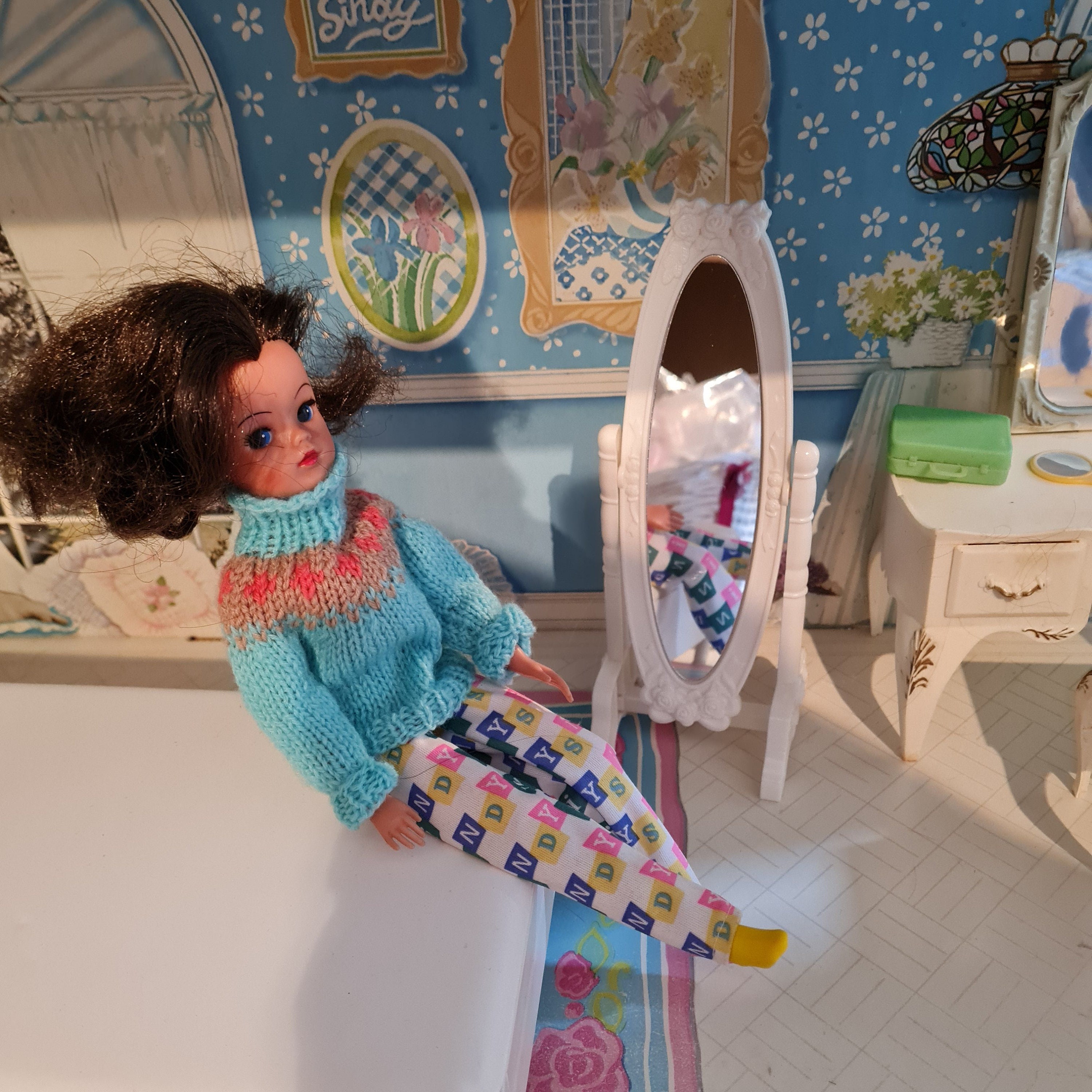 Sindy Barbie Dollhouse Ornate Full Length Mirror Etsy UK