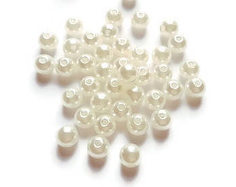 Perles beiges 8mm x 20 / 50 / 100