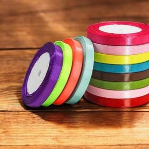 Rubans satinés 6 mm