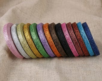 6 mm farbige Glitzerbänder