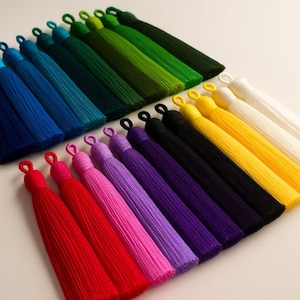 Grands pompons franges x2