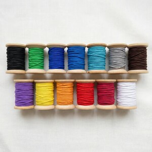 Colored Elastic Cord for Bracelets, 1mm Elastic Cord Spool, Jewelry Making Supplies, DIY Crafts