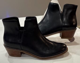 Vintage Cole Haan Black Leather Ankle Boots Women's Size 6 B - Preppy/Boho