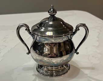 Vintage Silverplate Camille Lidded Sugar Bowl - International Silver Co. - 1940s/Modern Farmhouse/Cottage Kitchen