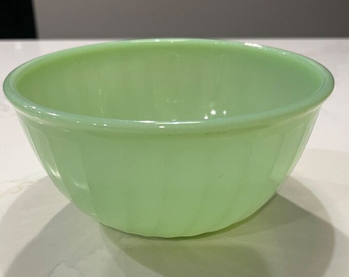 Vintage Fire King Jadeite Swirl Mixing Bowl Mid Century/retro Kitchen