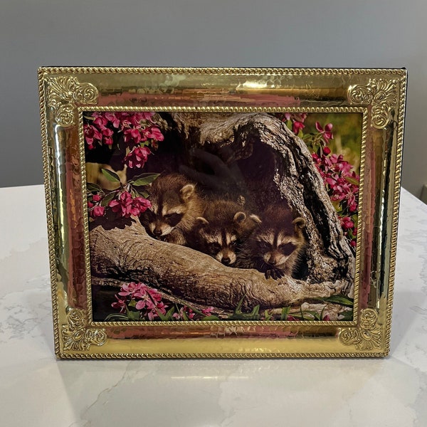 Vintage Brass 8x10 Picture Frame, Gold Frame - Korea - Hollywood Regency/Wedding Decor/Boho/Gift For Her