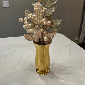 Vintage Pickard 848 Gold Rose And Daisy Vase - 1940s/Hollywood Regency/Wedding Decor/Cottage Decor/Modern Farmhouse/Shabby Chic/Boho