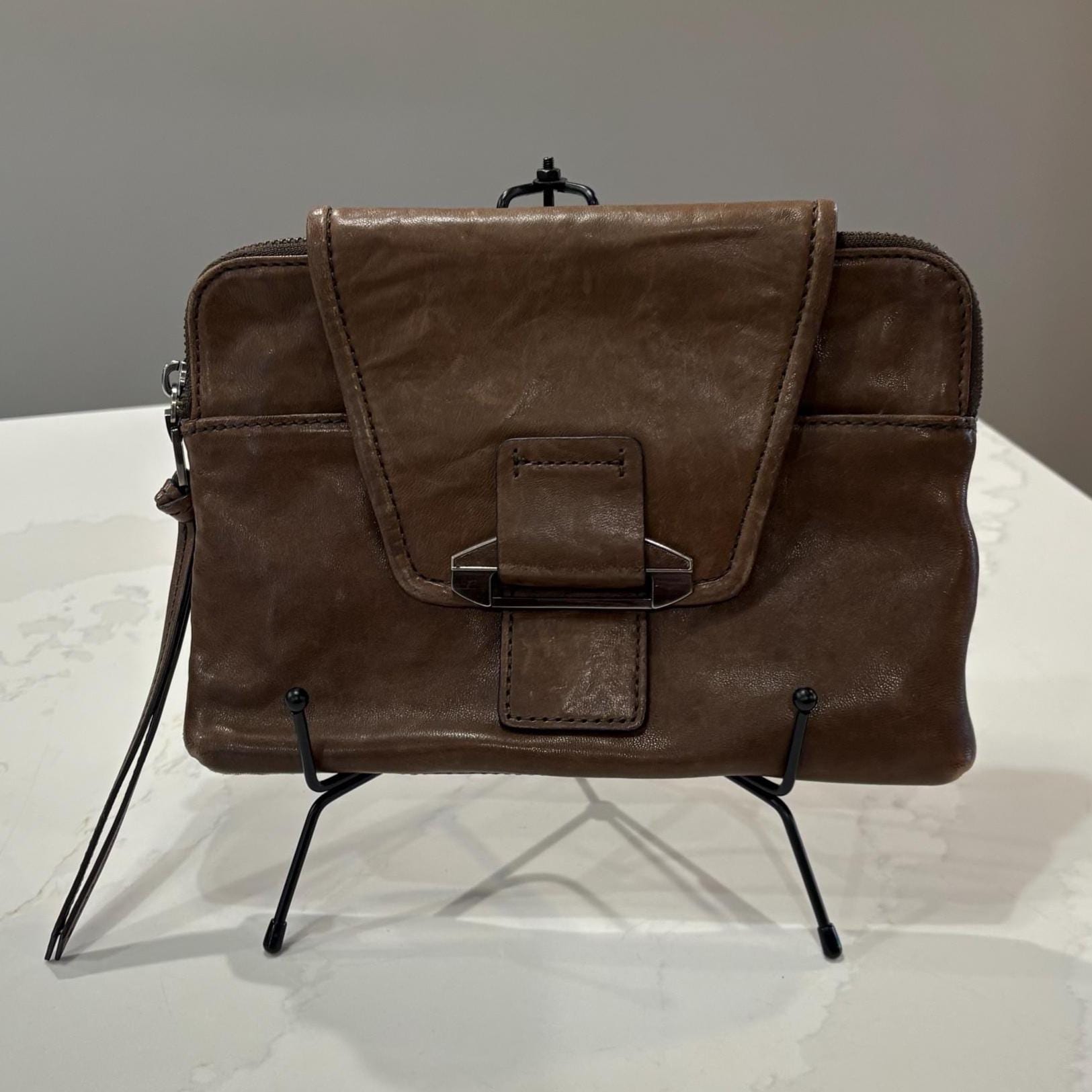 Vintage Kooba Brown Leather Clutch/oversized Wallet Clutch Retro