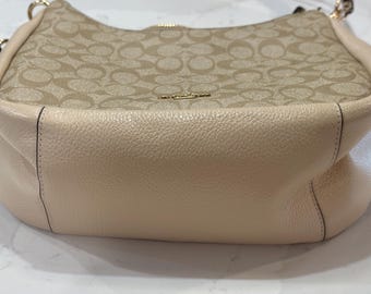 Vintage Coach Jules Hobo: Signature Canvas & Snake Embossed
