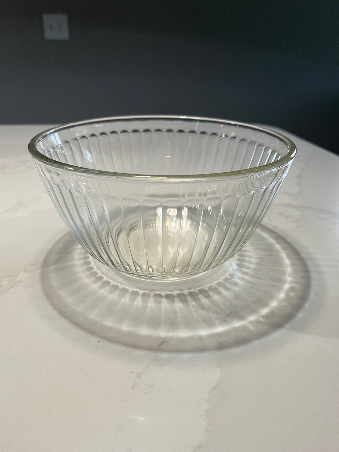 Vintage Pyrex Clear Ribbed Glass Bowl 7402 6 Cup Bowl Etsy