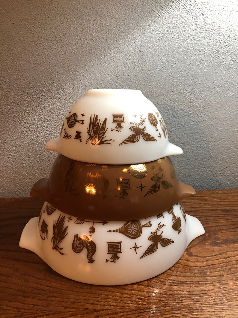 1960s Pyrex Bowl Set Pyrex Americana Cinderella Bowl Set