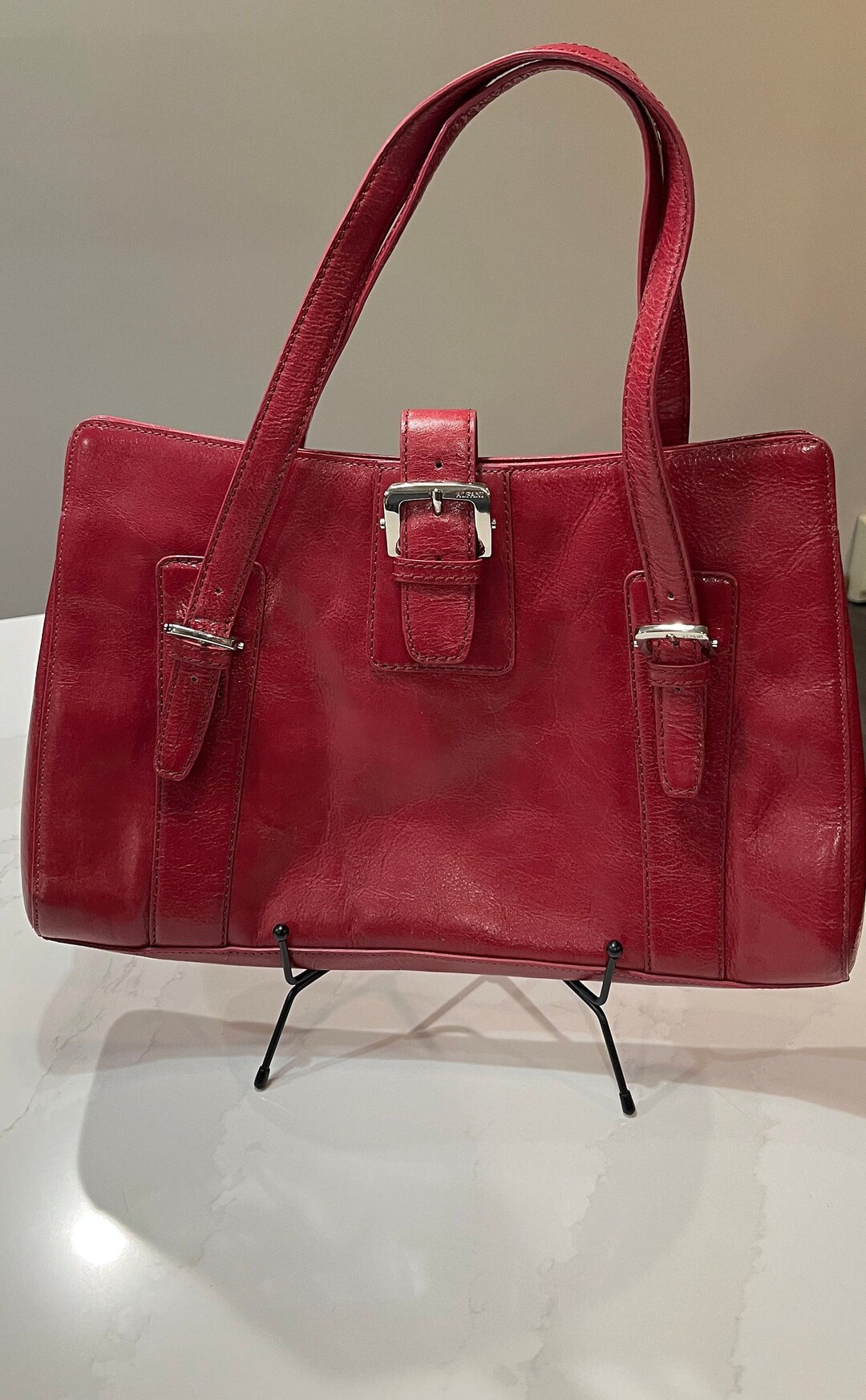 Vintage Alfani Magenta fuchsia pink Leather Purse 90s Purse y2k Etsy